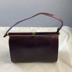 Vintage handbag wine colored